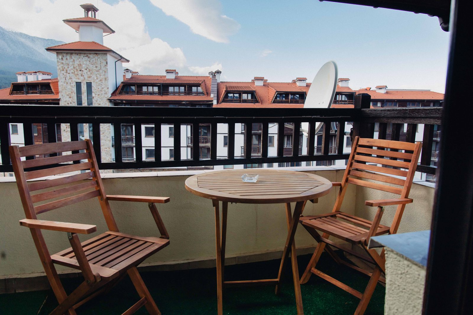 Balcony with mountain view